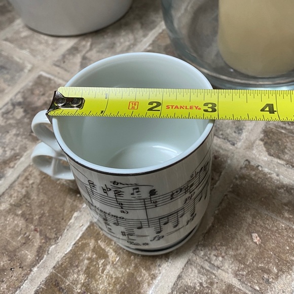 Piano Notes Mug Porcelain Ceramic Mug - Picture 4 of 7